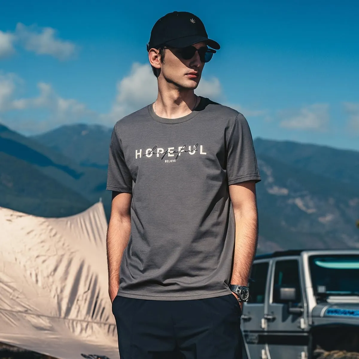 270G Heavyweight Seamless Water Pulp Printed Short-Sleeved T-Shirt Men's Trendy Letter Loose Drop Pure Cotton T-Shirt