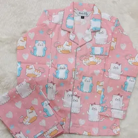Adult Pyjama Set - Cats For Women