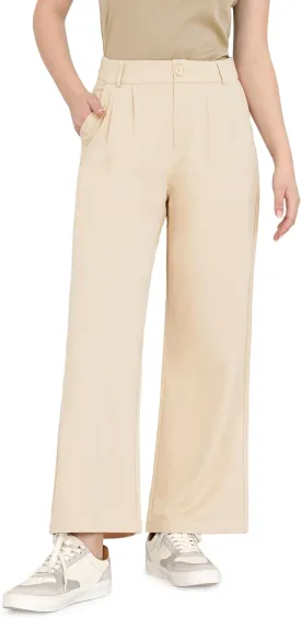 Dress Pants Women Wide Leg Work Business Office High Waisted Zipper Casual Slacks Trousers with Pockets 29"
