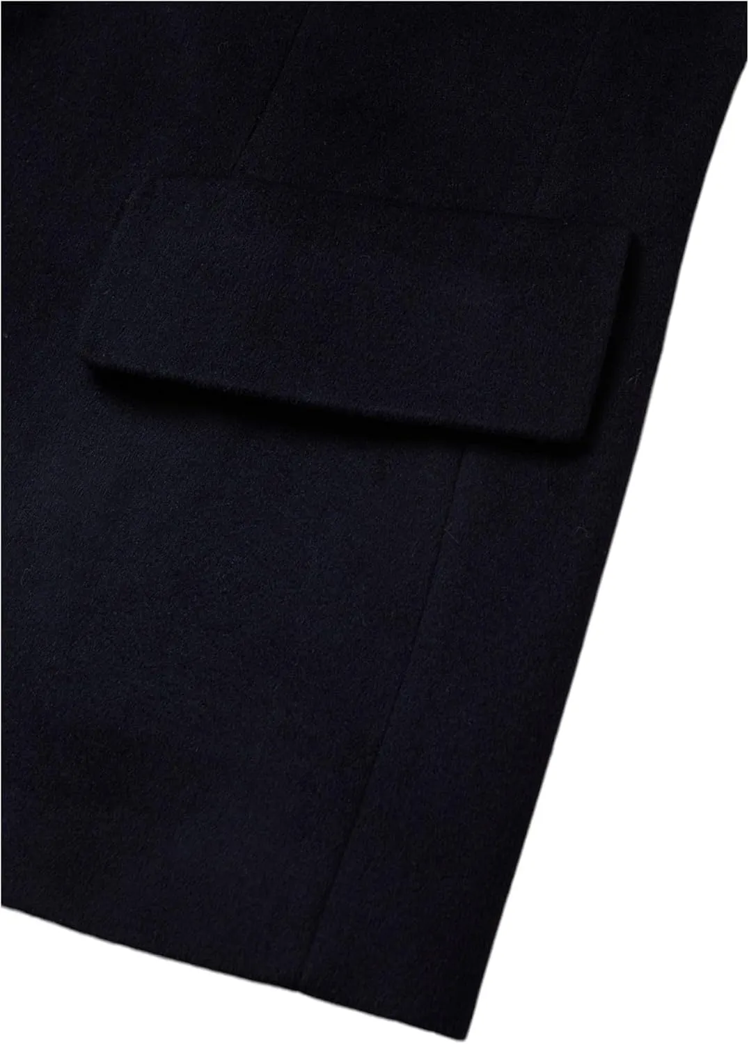 EDUARDO Wool Blend Pea coat Classic Single-Breasted Notch lapel for Men and Women.