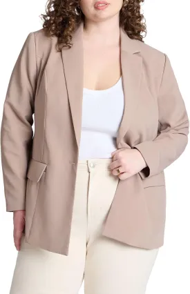 ELOQUII Women's Plus Size The Fluid Crepe Longline Blazer