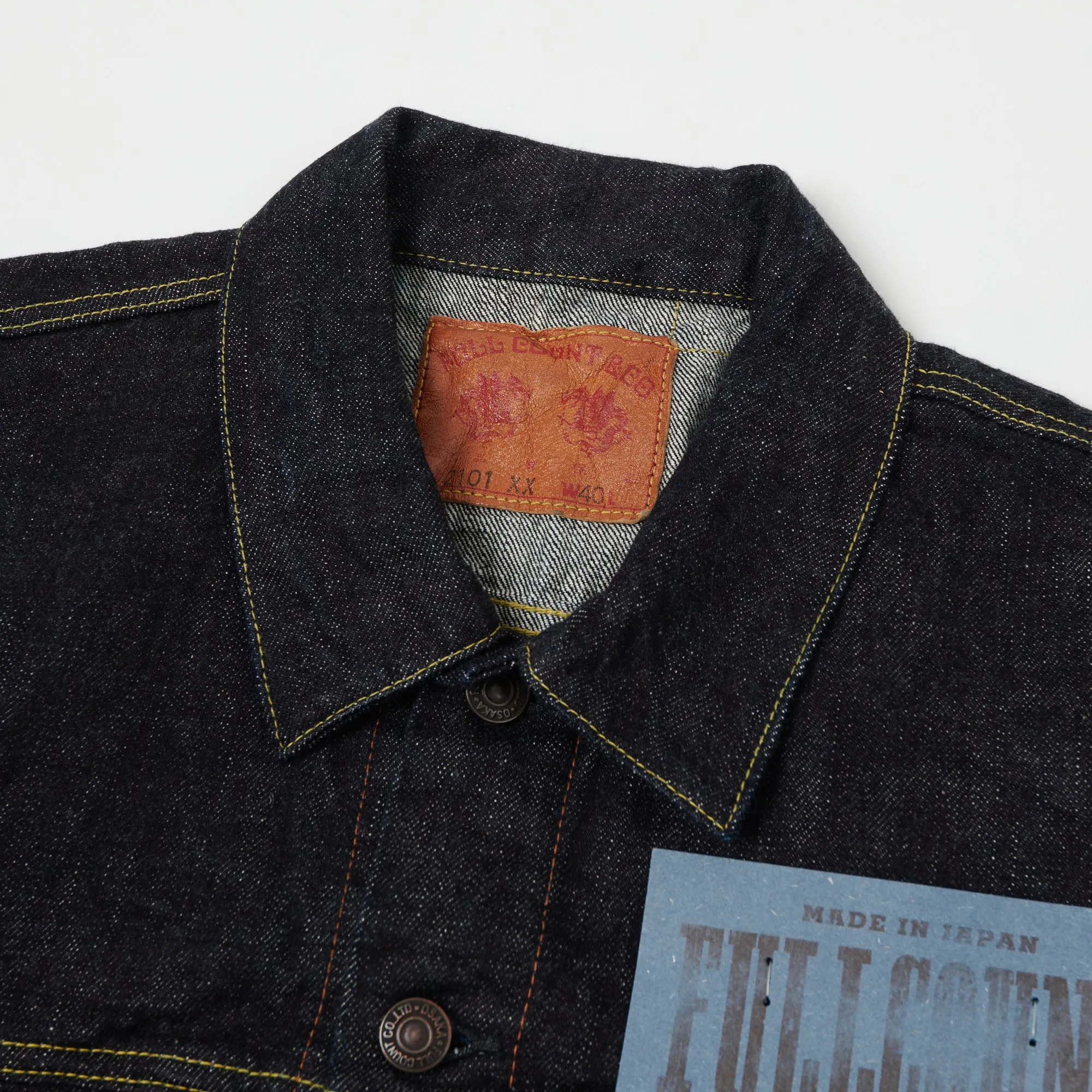 Full Count 2101XXW 15.5oz Type III Denim Jacket - One Wash