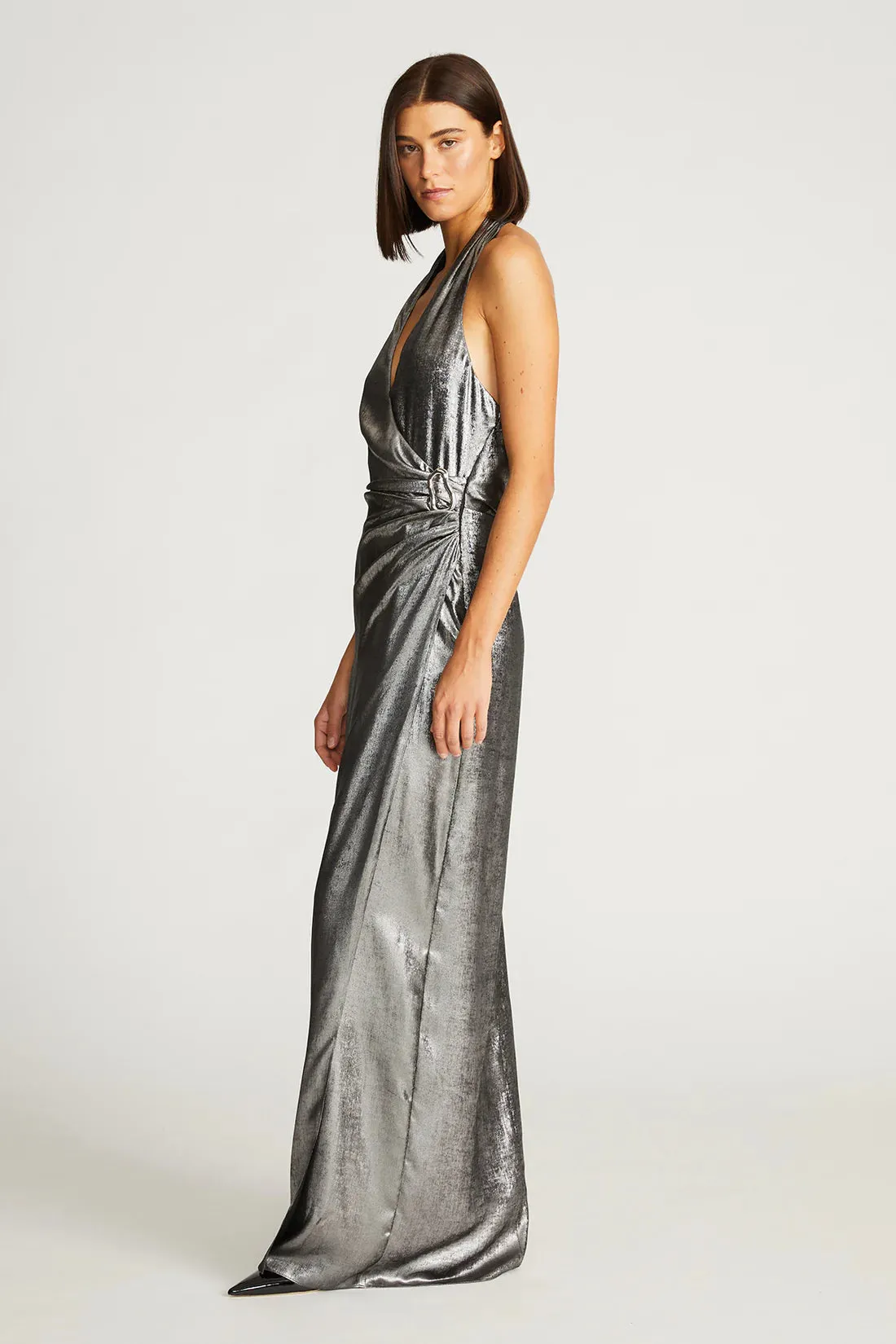 Halston Gwyneth Gown Lurex Chiffon