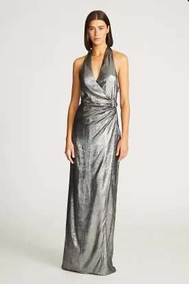 Halston Gwyneth Gown Lurex Chiffon