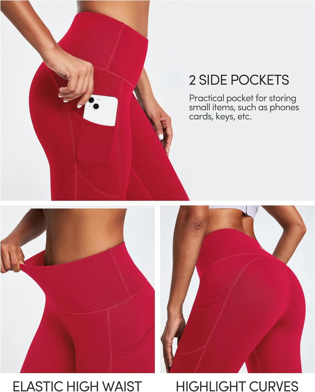 IUGA Fleece Lined Leggings Women Thermal Leggings for Women Winter Warm Tights High Waisted Hiking Yoga Pants with Pockets