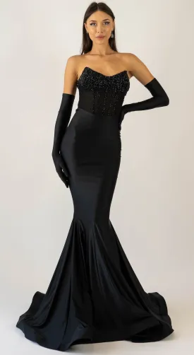 Jessica Angel - 2560 - Strapless Beaded Gown