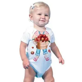JUST ADD A KID Romper One-Piece Apple Girl - up to 12 Months