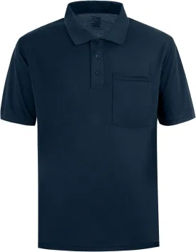 Men's Short Sleeve Polo Shirt Moisture Wicking Performance Dry Fit Golf Polo with Pocket