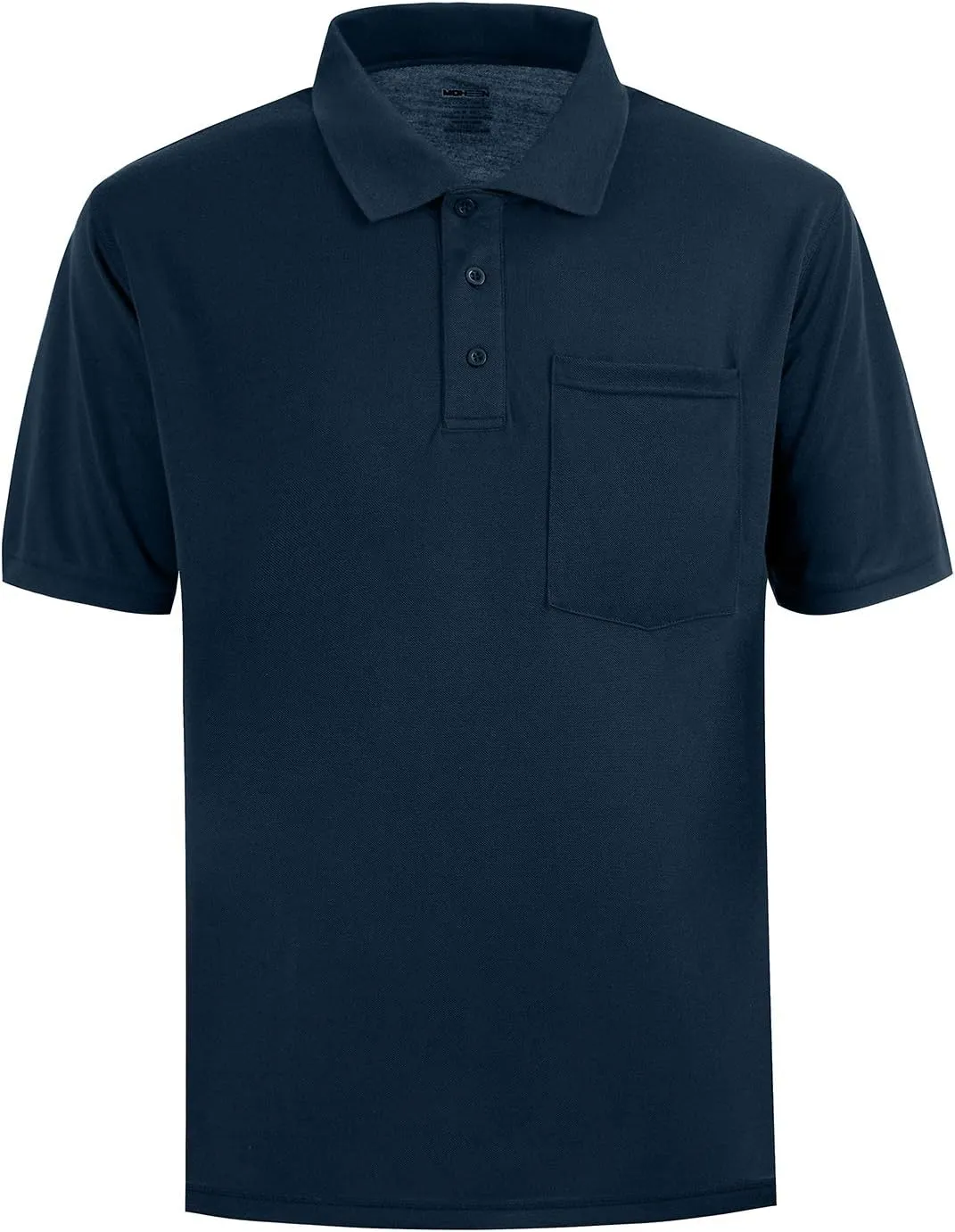 Men's Short Sleeve Polo Shirt Moisture Wicking Performance Dry Fit Golf Polo with Pocket