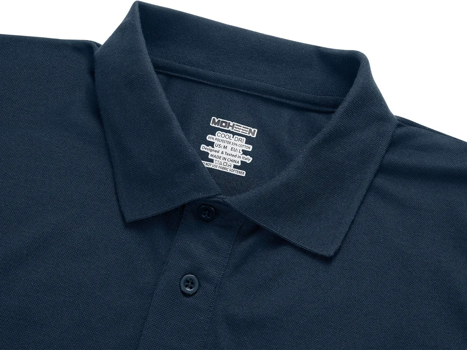 Men's Short Sleeve Polo Shirt Moisture Wicking Performance Dry Fit Golf Polo with Pocket
