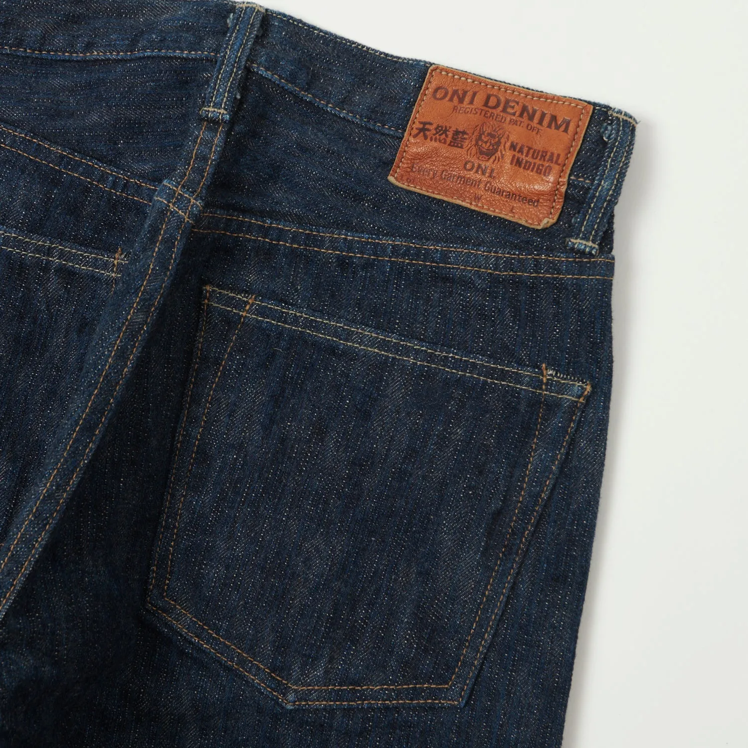ONI 266 Kase 16oz Natural Indigo 'Kabuki' Selvedge Wide Straight Jean - One Wash