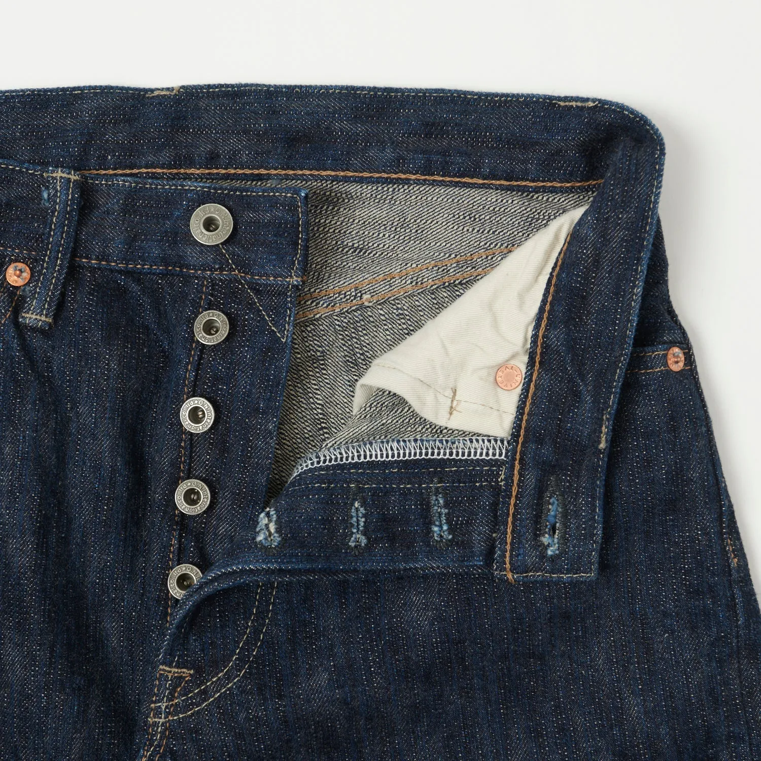 ONI 266 Kase 16oz Natural Indigo 'Kabuki' Selvedge Wide Straight Jean - One Wash