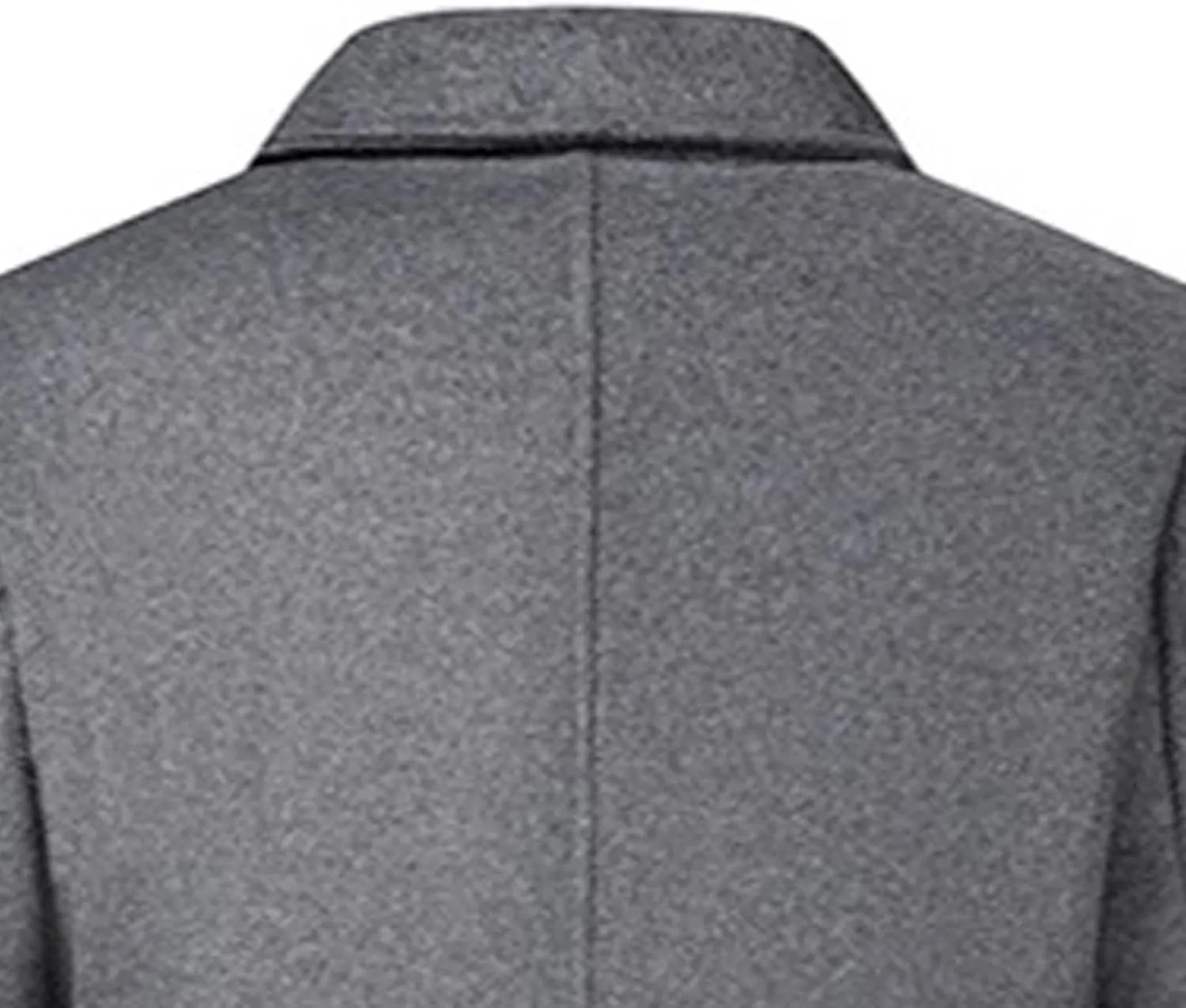 Sexyshine Mens Full Length Wool Trench Coat Notched Lapel Double Breasted Long Overcoat Windbreaker Pea Coat Jacket