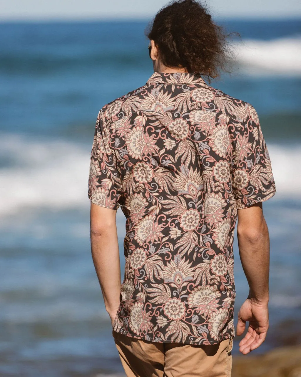 Skumi Mens Button Up Short Sleeve Shirt Plant World