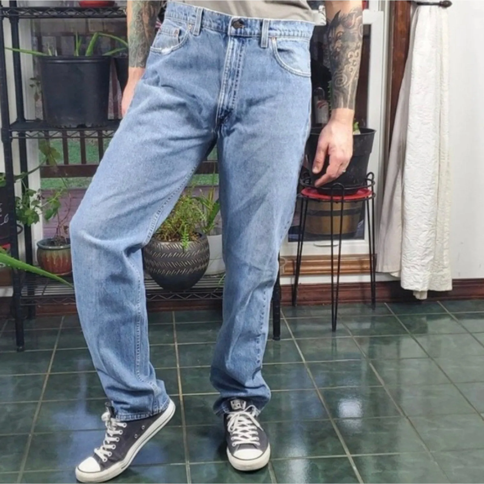 Vintage Levi's 505 Orange Tab Straight Leg Jeans 40 x 32