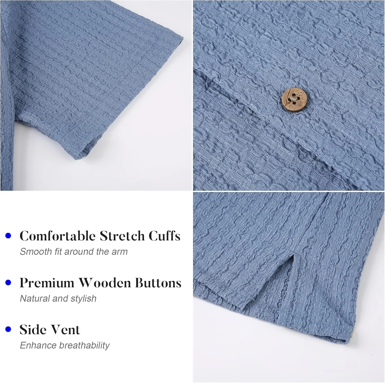 WARHORSEE Mens Dress Shirts Short Sleeve Performance 4-Way Stretch Wrinkle Free Casual Button Down Shirt